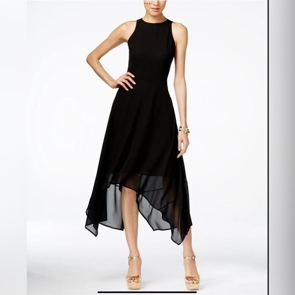 MICHAEL Michael Kors Dresses & Skirts - 💋NWT Michael kors sharkbite hem maxi black cocktail dress 👗 6